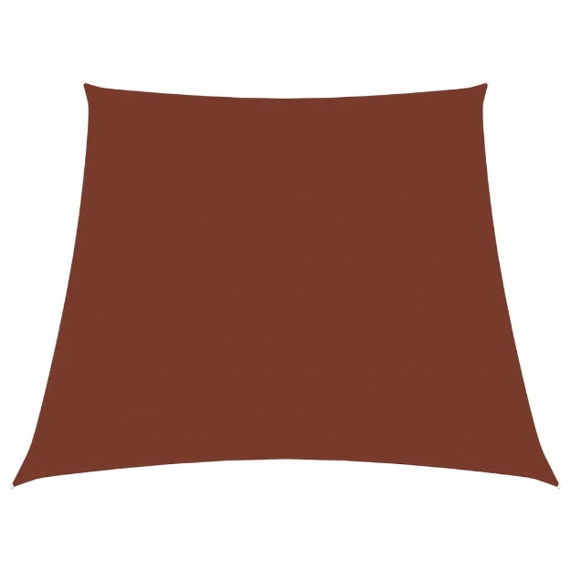 Parasole a Vela in Tela Oxford a Trapezio 3/5x4 m Terracotta