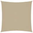Parasole a Vela in Tela Oxford Quadrato 3,6x3,6 m Beige