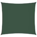 Parasole a Vela in Tela Oxford Quadrato 6x6 m Verde Scuro