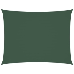 Parasole a Vela Oxford Rettangolare 5x7 m Verde Scuro