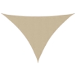 Parasole a Vela Oxford Triangolare 4,5x4,5x4,5 m Beige
