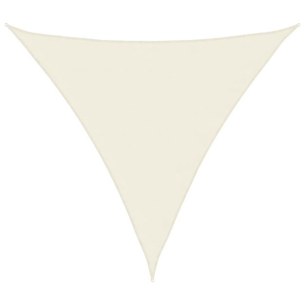 Parasole a Vela Oxford Triangolare 4,5x4,5x4,5 m Crema