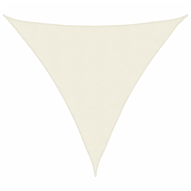 Parasole a Vela Oxford Triangolare 5x5x5 m Crema