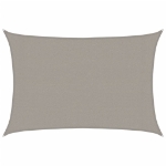 Vela Parasole 160 g/m² Rettangolare Grigio Chiaro 3x4,5 m HDPE