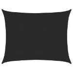 Vela Parasole 160 g/m² Rettangolare Nera 6x8 m in HDPE