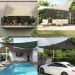 Vela Parasole 160 g/m² Rossa 3x4,5 m in HDPE