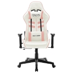 Sedia da Gaming Bianca e Rosa in Similpelle