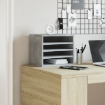 Organizer Scrivania Grigio Cemento 36x26x29,5 Legno Multistrato