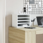 Organizer per la Scrivania Bianco 36x26x29,5 cm in Multistrato