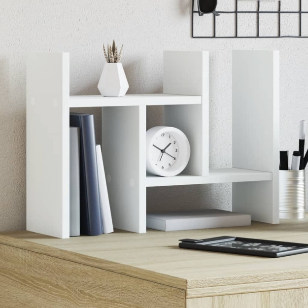Organizer Scrivania Bianco 34,5x15,5x35,5 cm Legno Multistrato
