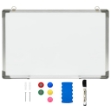 Lavagna Magnetica Bianca Cancellabile a Secco 60x40 cm Acciaio