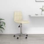 Sedia Girevole da Ufficio Crema in Tessuto