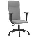 Sedia da Ufficio Regolabile Grigio Chiaro Rete e Similpelle
