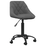 Sedia da Ufficio Grigio Scuro in Velluto