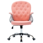 Sedia da Ufficio Girevole Rosa in Similpelle