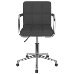 Sedia da Ufficio Girevole Grigio Scuro in Tessuto