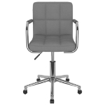 Sedia da Ufficio Girevole Grigio Chiaro in Tessuto