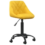 Sedia da Ufficio Giallo Senape in Velluto