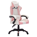 Sedia da Gaming con Luci a LED RGB Rosa e Nera in Similpelle