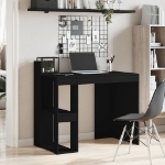 Scrivania Ufficio Nera 103,5x56,5x94 cm in Legno Multistrato