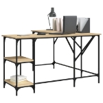 Scrivania Rovere Sonoma 139x139x75 cm in Legno Multistrato