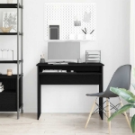 Scrivania Rovere Nero 90x50x74 cm in Legno Multistrato
