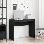 Scrivania Rovere Nero 90x40x72 cm in Legno Multistrato