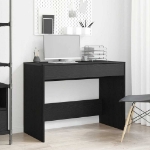 Scrivania Rovere Nero 101x50x76,5 cm in Legno Multistrato