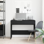 Scrivania Rovere Nero 101x50x76,5 cm in Legno Multistrato