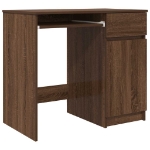 Scrivania Rovere Marrone 86x49x76 cm in Legno Multistrato