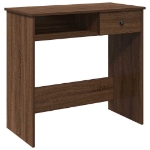 Scrivania Rovere Marrone 80x40x75 cm in Legno Multistrato