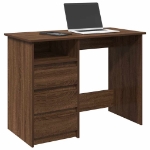 Scrivania Rovere Marrone 102x50x75 cm in Legno Multistrato