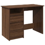 Scrivania Rovere Marrone 102x50x75 cm in Legno Multistrato