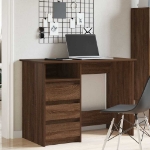Scrivania Rovere Marrone 102x50x75 cm in Legno Multistrato