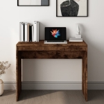 Scrivania Rovere Fumo 90x40x72 cm in Legno Multistrato