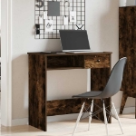Scrivania Rovere Fumo 80x40x75 cm in Legno Multistrato