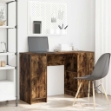 Scrivania Rovere Fumo 120x42x76 cm in Legno Multistrato