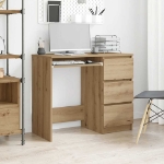 Scrivania Rovere Artigianale 90x45x76 cm in Legno Multistrato