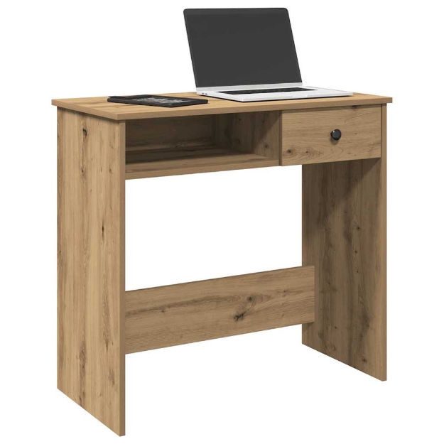 Scrivania Rovere Artigianale 80x40x75 cm in Legno Multistrato