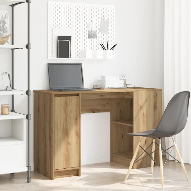 Scrivania Rovere Artigianale 120x42x76 cm in Legno Multistrato