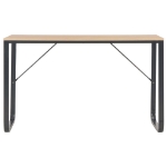 Scrivania per Computer Nera e Rovere 120x60x73 cm
