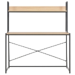 Scrivania per Computer Nera e Rovere 120x60x138 cm