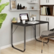 Scrivania per Computer Nera 110x60x73 cm in Legno Multistrato