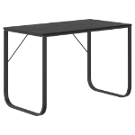 Scrivania per Computer Nera 110x60x73 cm in Legno Multistrato