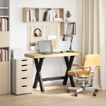 Scrivania NOAIN Gambe a Forma di X 120x50x75 cm Legno Massello