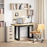 Scrivania NOAIN Gambe a Forma di U 120x50x75 cm Legno Massello