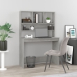 Scrivania Mensole Grigio Cemento 102x45x148cm Legno Multistrato