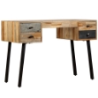 Scrivania in Legno Massello di Teak di Recupero 110x50x76 cm