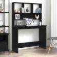 Scrivania con Mensole Rovere Nero 102x45x148 cm in Truciolato