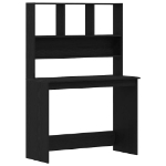 Scrivania con Mensole Rovere Nero 102x45x148 cm in Truciolato